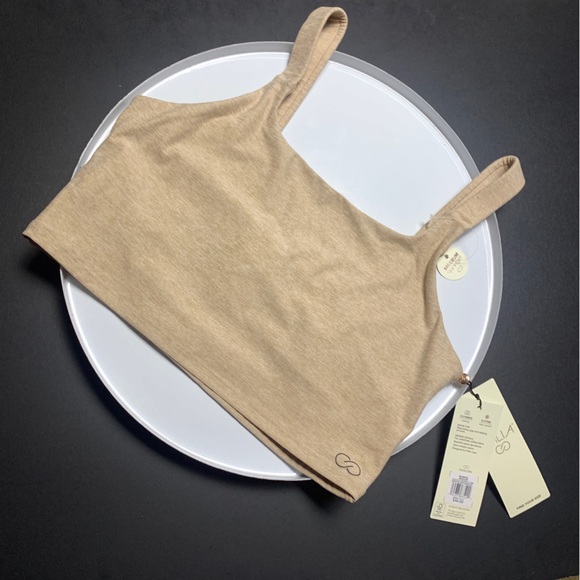 NWT Calia Womens Medium Sports Bra Light Pink Gym Cropped Halter Bra Tank Top - Picture 4 of 11